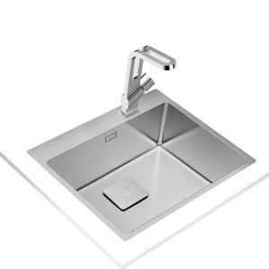 мивка за вграждане гладка за шкаф със светъл отвор 60 см FORLINEA RS15 50.40