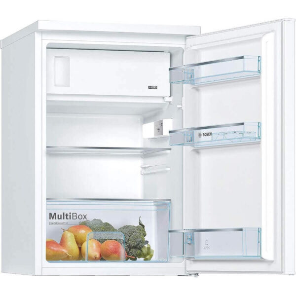 Хладилник Bosch KTL15NWEA, малък, 120л, в. 85 см
