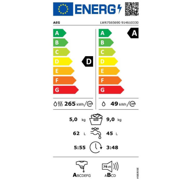 peralnya sus sushilnq lwr7s65690 7000 prosteam 9 5 kg 1600 ob min 14